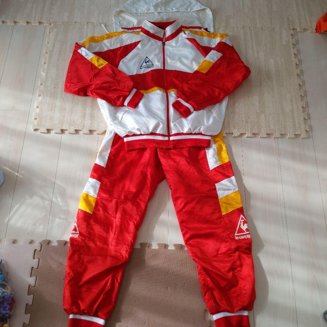 【超希少】ルコック lecoq ウィンドブレーカー(フード付き上下セット)