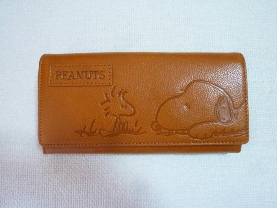 【新品】SNOOPY　カブセ長財布　 SNPY-73054 　キャメル