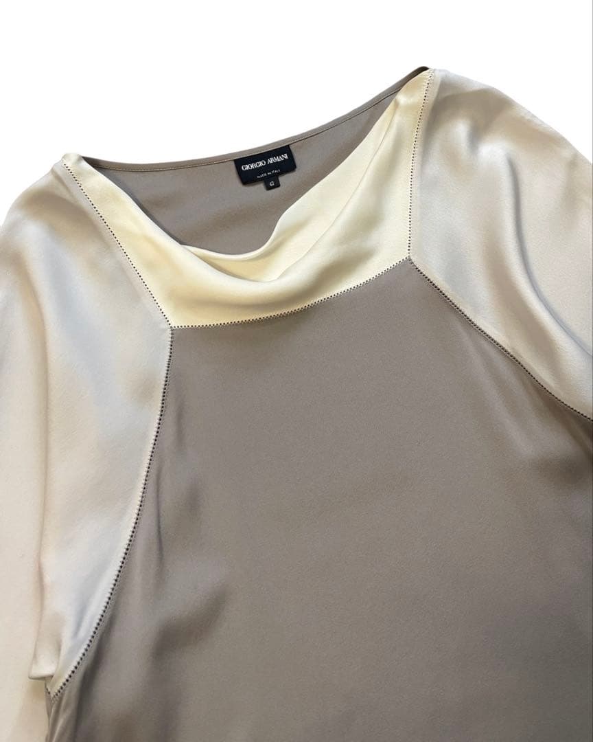 d*3様 【GIORGIO ARMANI】美品！チュニック　長袖　グレー　42サ