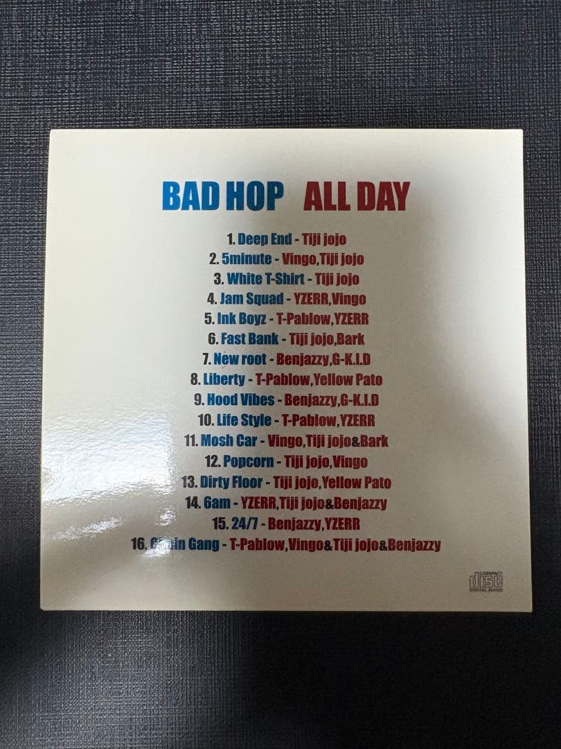 邦楽 BAD HOP Allday