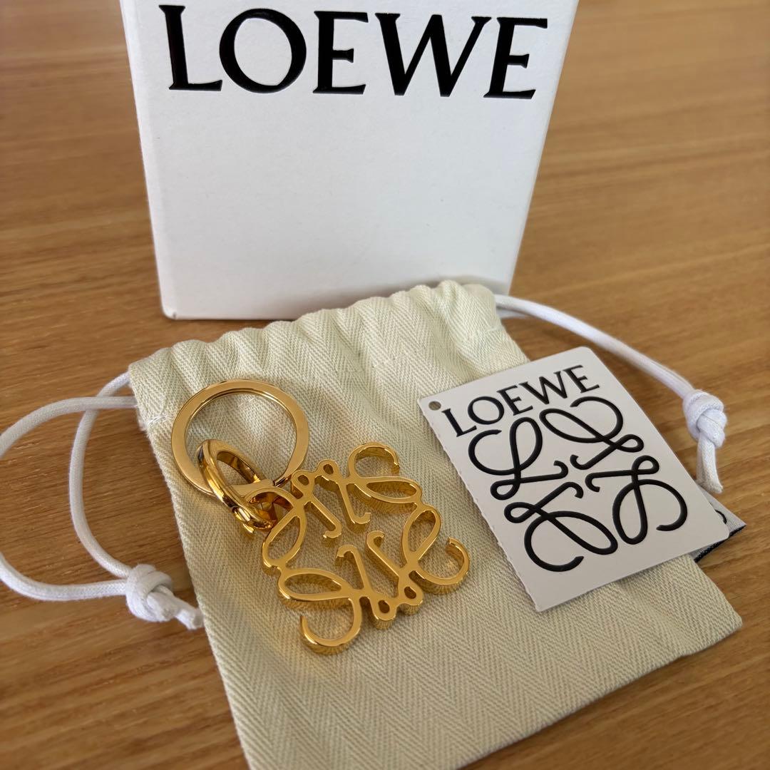【LOEWE】箱・巾着付　ロエベ　アナグラムキーリング