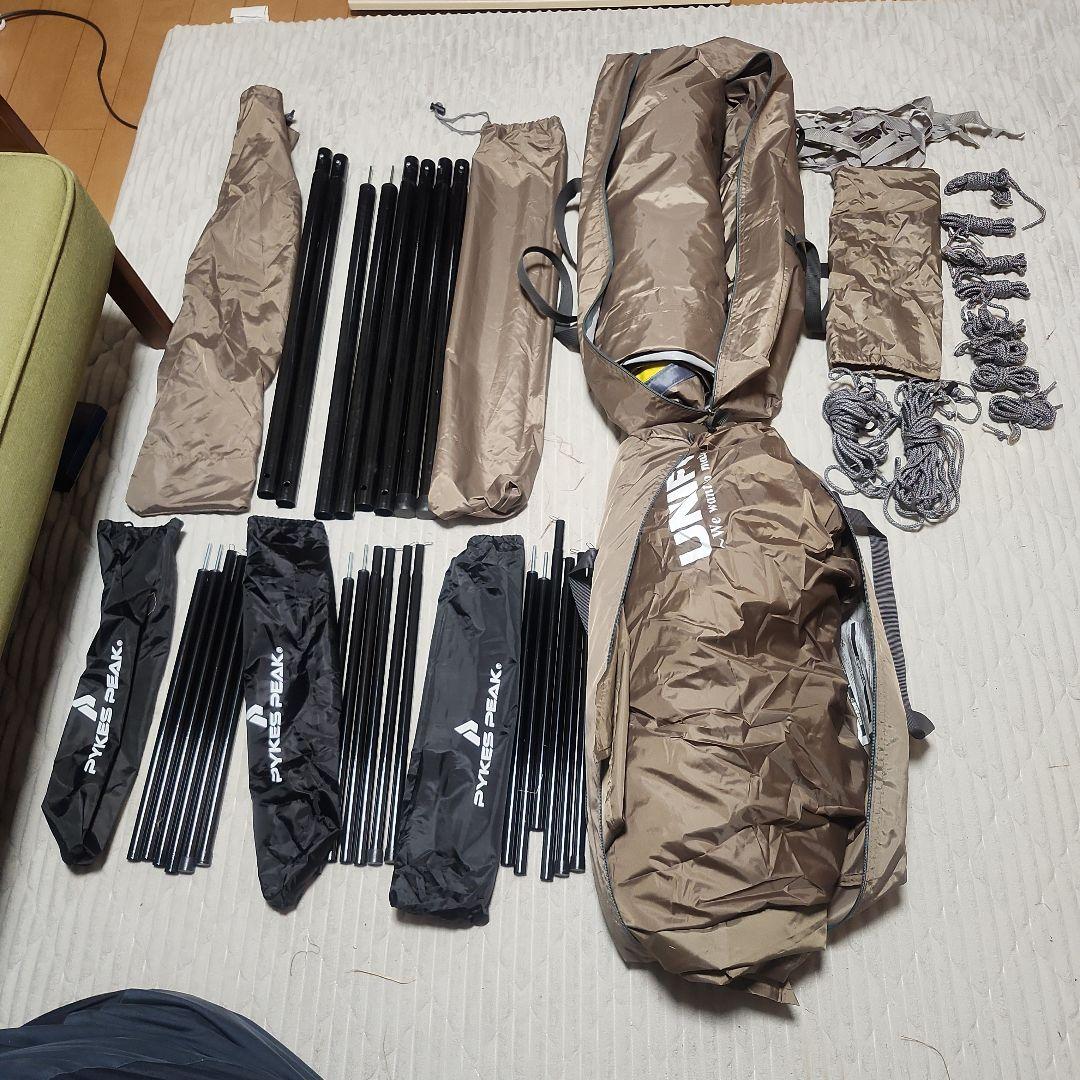 UNIFLAME　REVOウォーSOLO　TAN　タープポールのセット　1回使用