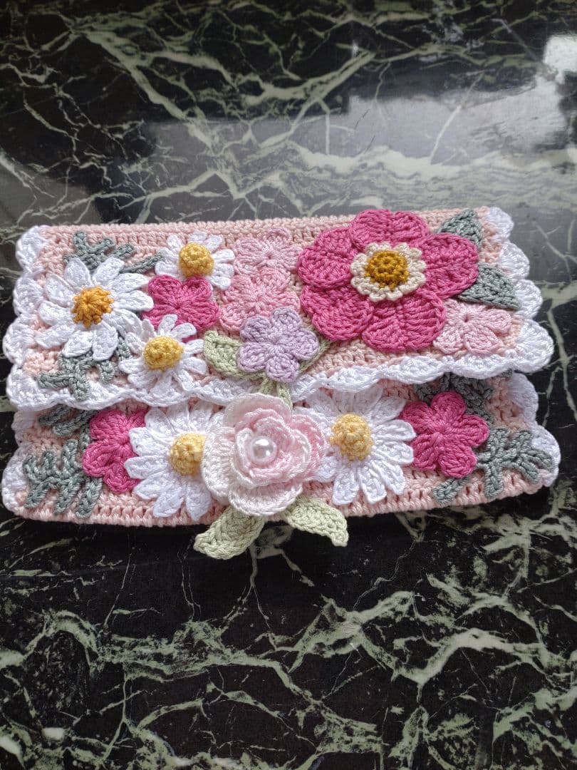 ティッシュボックスカバーかぎ編みインテリア生活道具レース編みドイリー