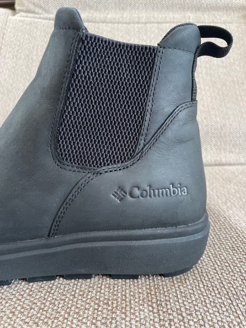 超美品 コロンビア 防水 防滑 ショートブーツ 黒 25