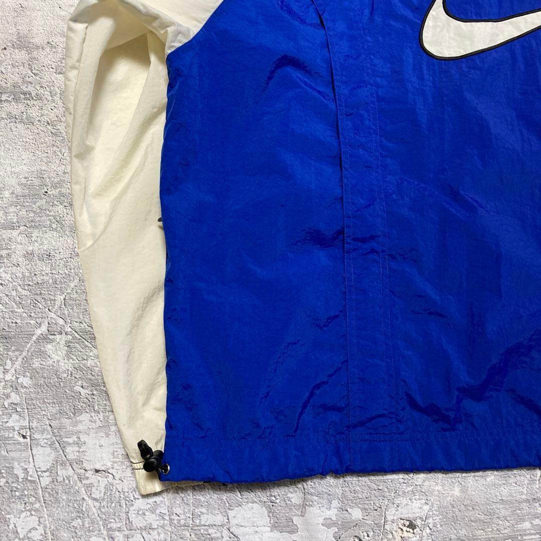 NIKE 90s 銀タグ ナイロンジャケット ビッグスウッシュロゴ XXL