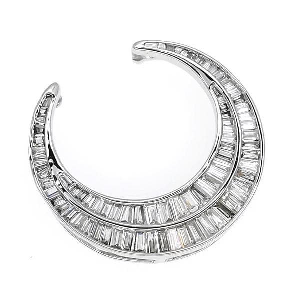 K18WG ダイヤ ペンダントトップ ホースシュー 0.72ct