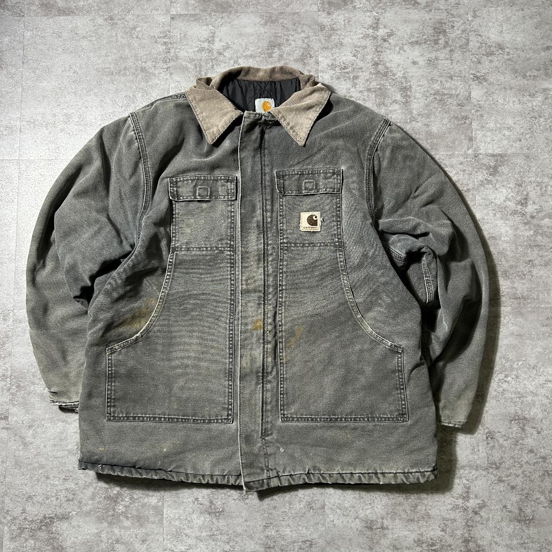 00s USA製 グレー カーハート トラディショナルジャケット ダックXL