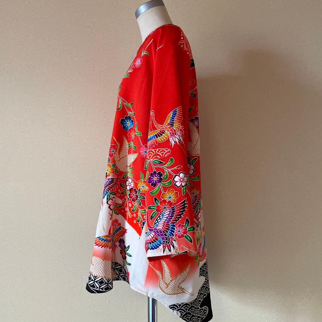 【1076】かわいい　チュニック　ストール付き　女児祝い着