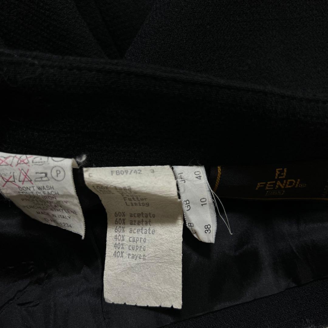 美品　FENDI フェンディ　スーツセットアップ　スカート　上下　黒
