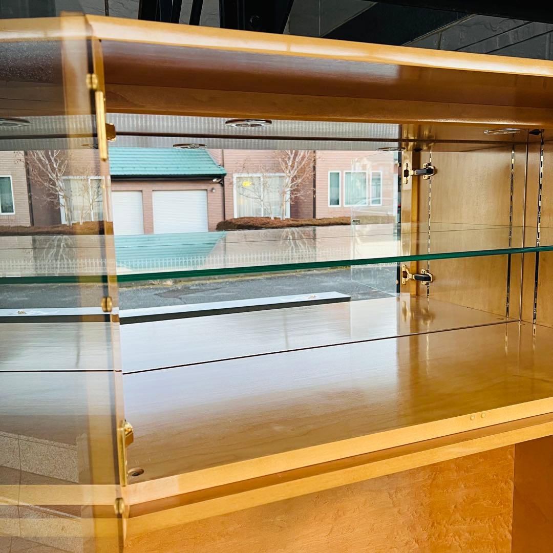 美品 IDC大塚 スプレンダー バーズアイメープル テレビボード キャビネット