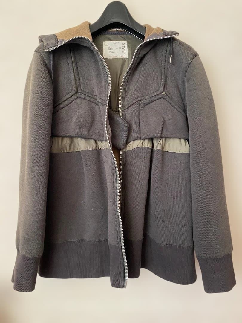 sacai★SpongeSweatZipUpBlouson パーカー　Wジップ