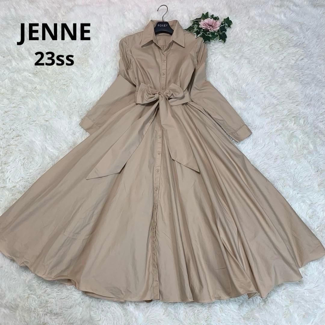 JENNE【23aw/リボンベルト◆オードリールックエアリーワンピース】