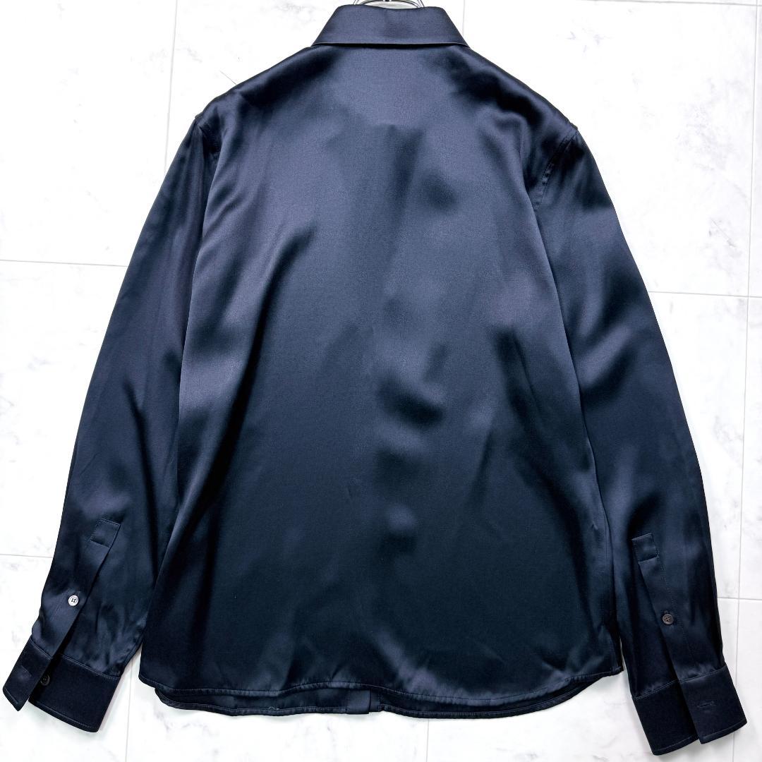 現行✨サルヴァトーレフェラガモ シルクブラウス シャツ 金ボタン