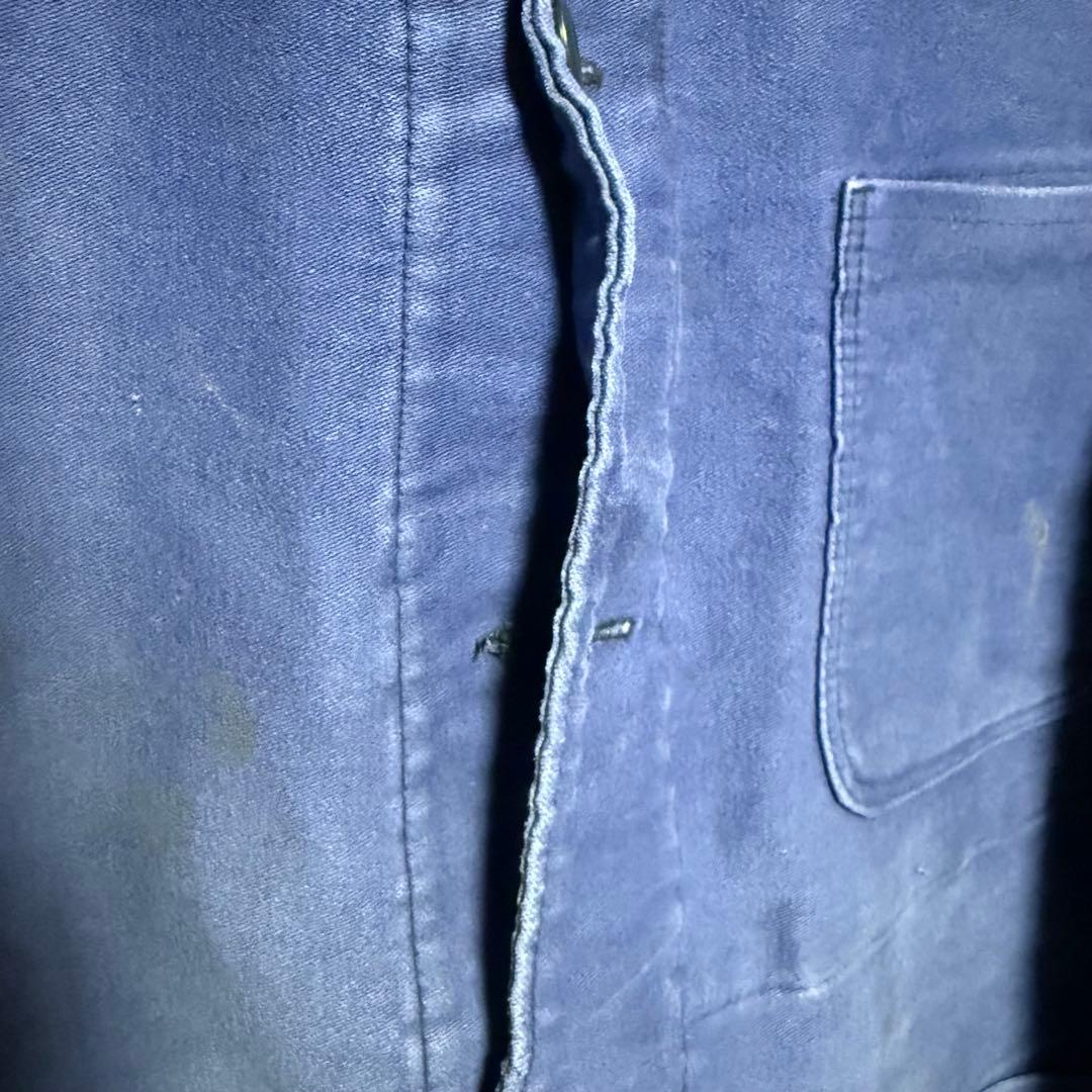 50s〜60s フレンチワークジャケット モールスキン フランス製 フェード