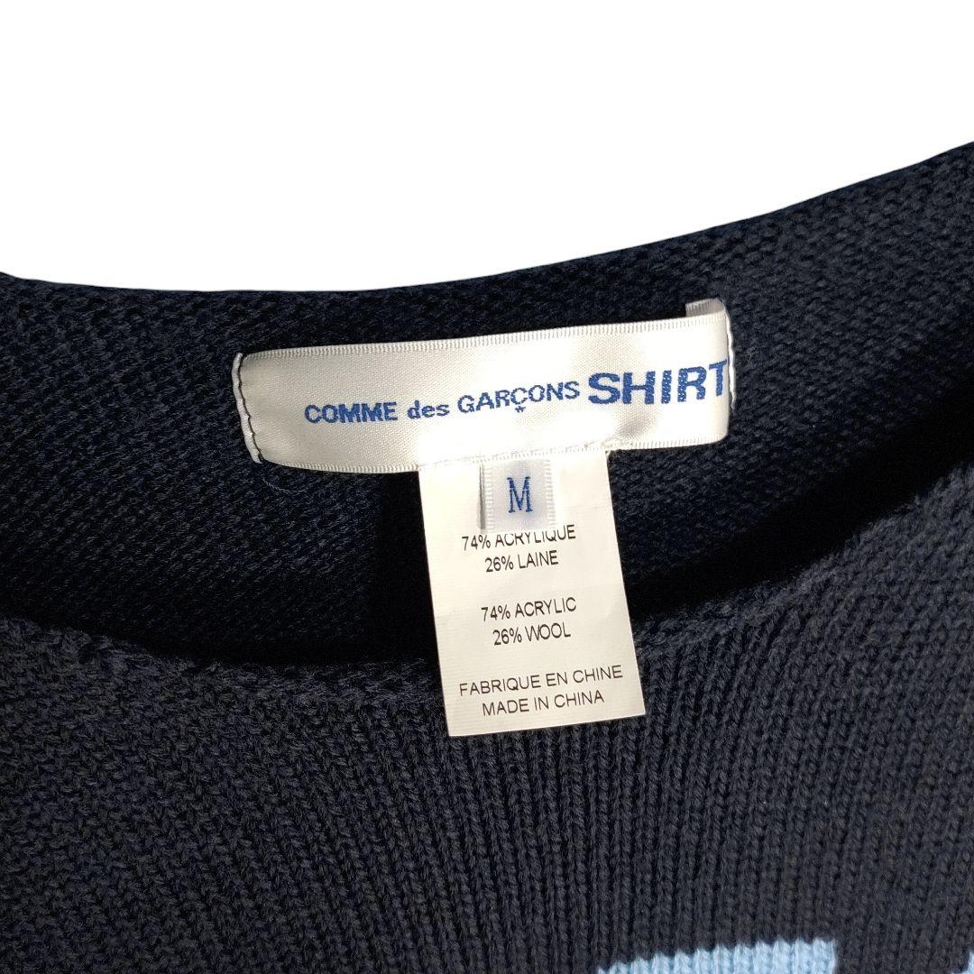 COMME des GARCONS SHIRT アクリルウールインターシャニット