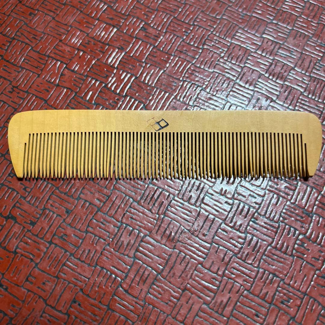 本つげ櫛　とき櫛約13㎝とびん櫛約16.5㎝　2本セ艶髪　髪結