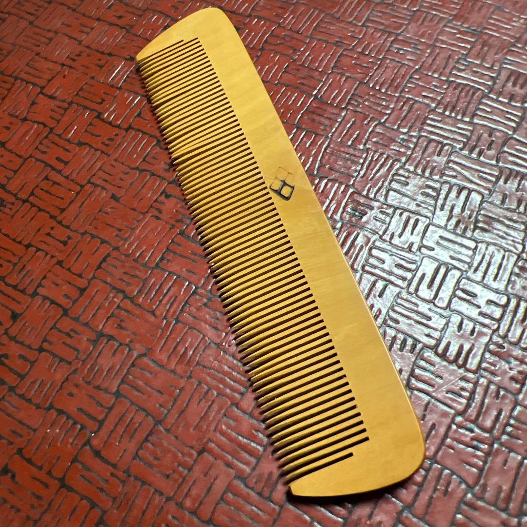 本つげ櫛　とき櫛約13㎝とびん櫛約16.5㎝　2本セ艶髪　髪結