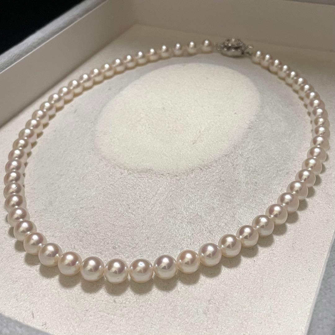 【テリ強✨極美品】 あこや真珠 ネックレス 7.0-7.5 アコヤパール 本真珠