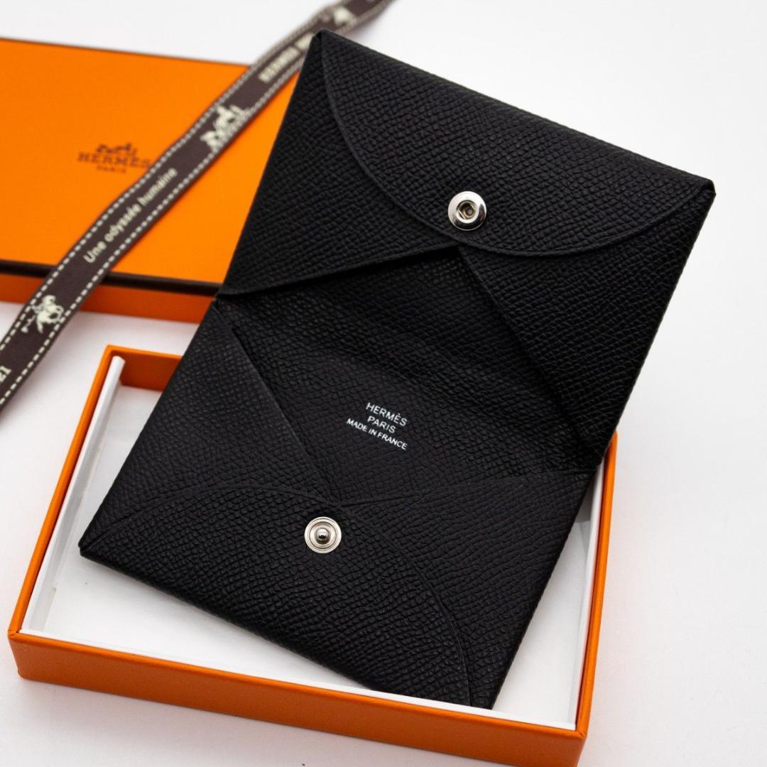 [箱付] エルメス カードケース カルヴィ ヴェルソ ヴォーエプソン 名刺入れ