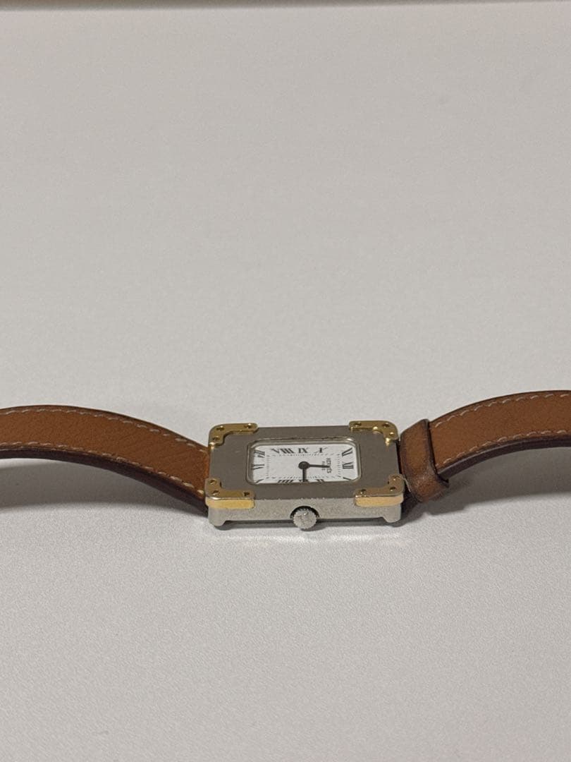 HERMES エルメス レディース腕時計 クロアジュール QZ レザーベルト