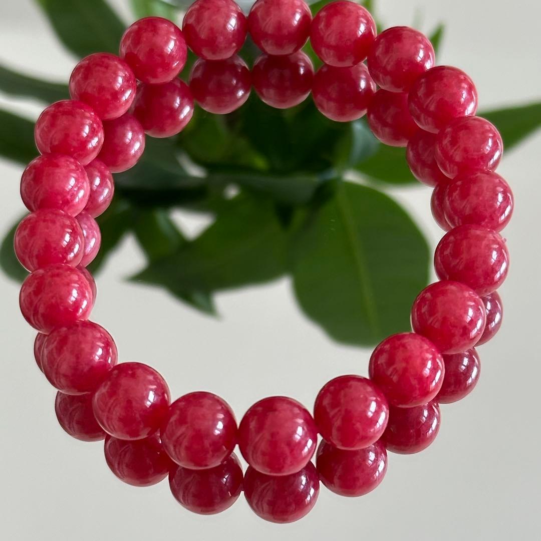 激レア 高品質 上質 AAA ロードナイト 一点物 9.5mmブレスレット天然石