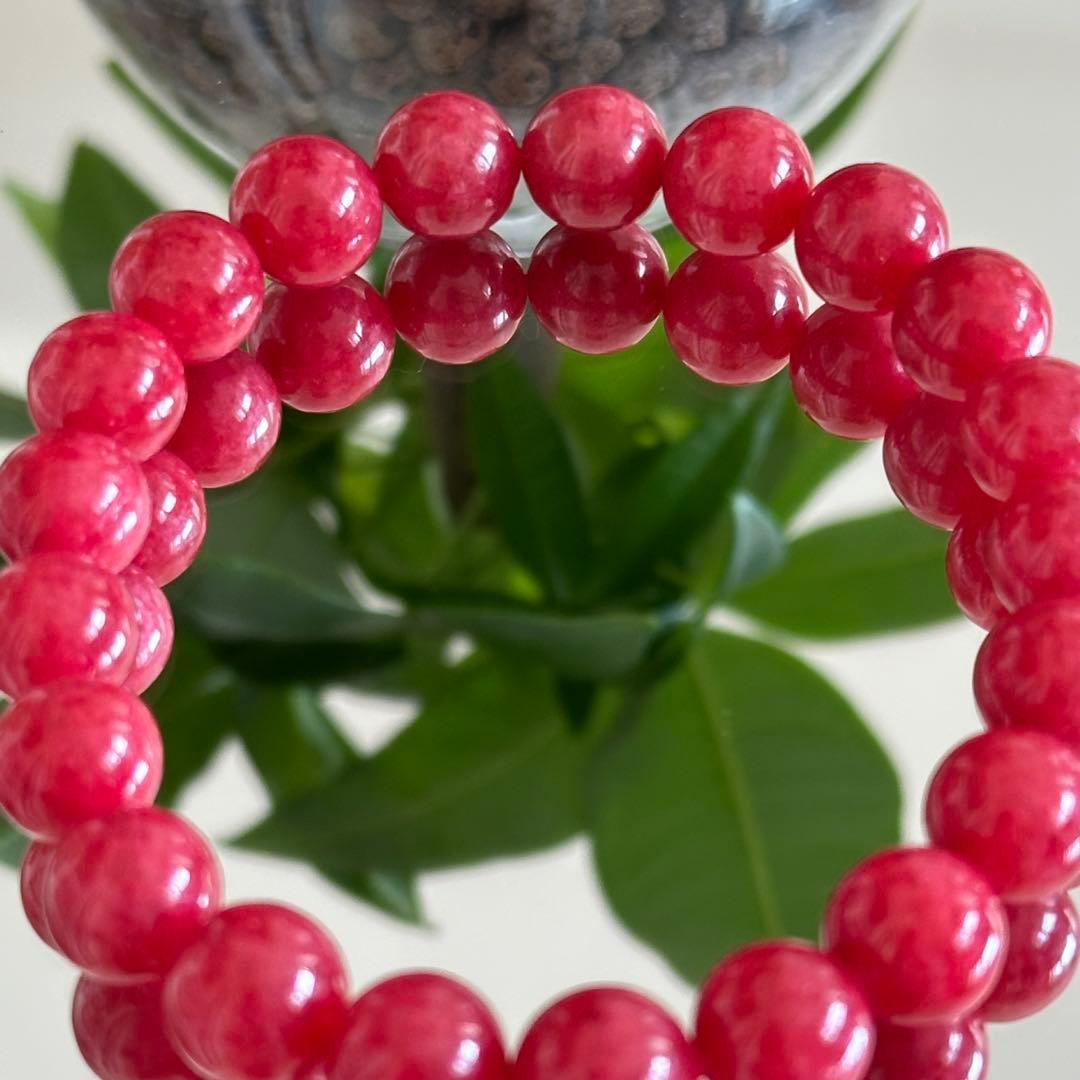 激レア 高品質 上質 AAA ロードナイト 一点物 9.5mmブレスレット天然石