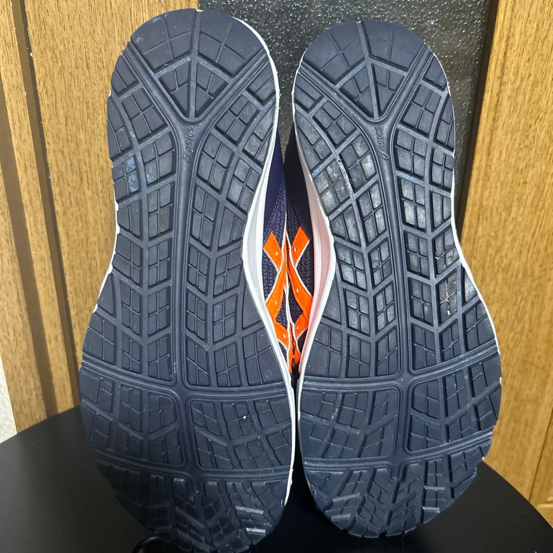 asics アシックス ネイビー オレンジ 安全靴 ハイカット
