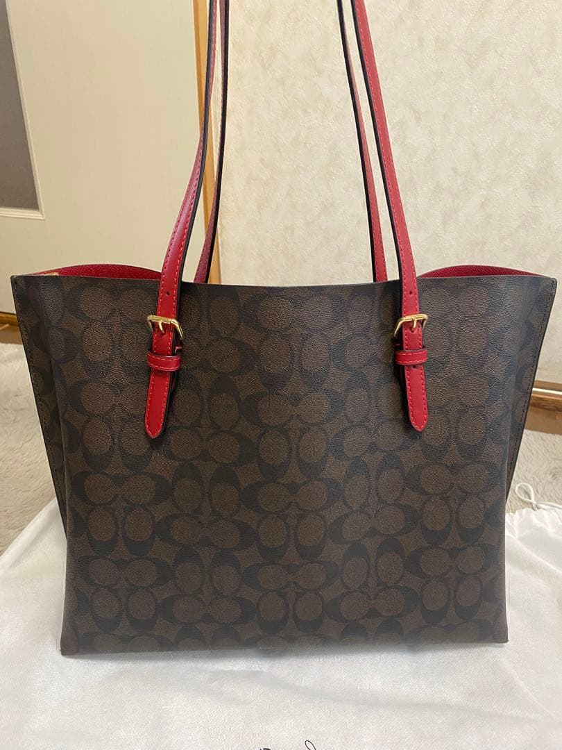 MyB@g(*☻-☻*) COACH トートバッグ ブラウン/レッド