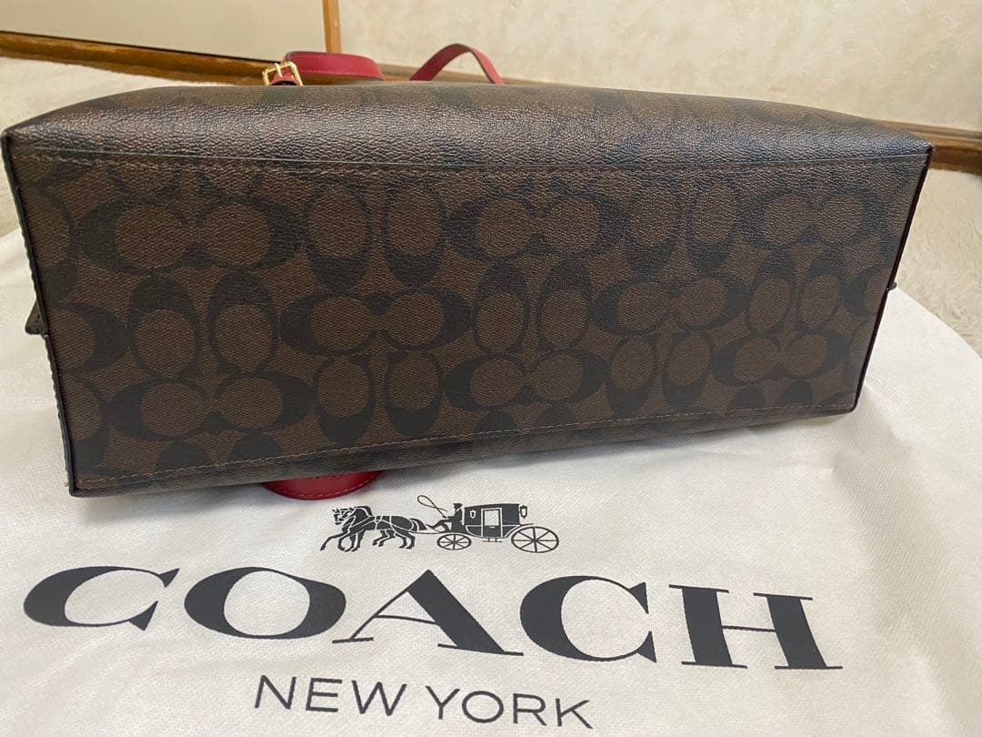 MyB@g(*☻-☻*) COACH トートバッグ ブラウン/レッド