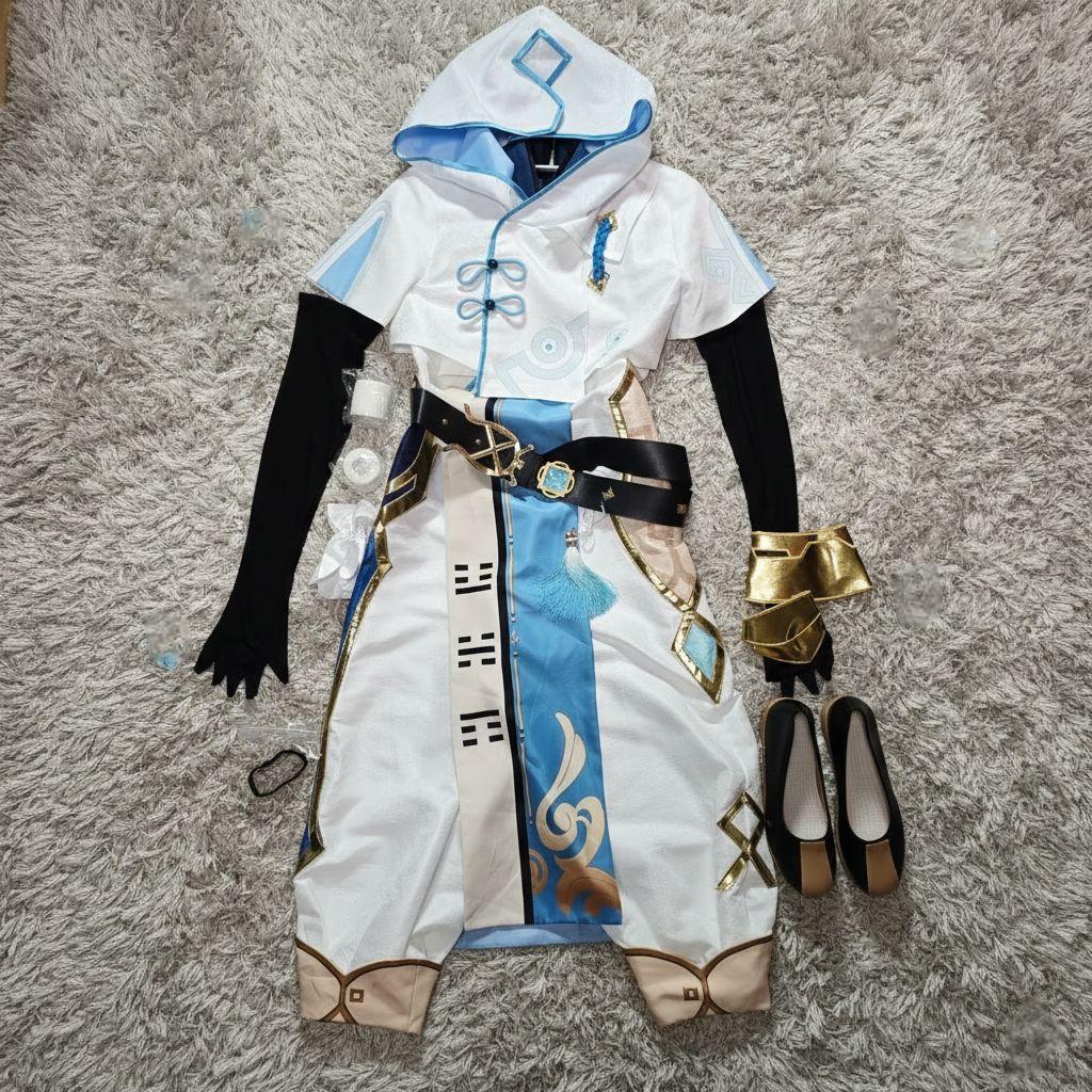 ​【原神】重雲（チョウウン） コスプレ衣装 Sサイズ（靴24cm付き）