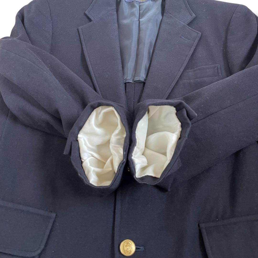 激渋 ブルックスブラザーズ ブレザー カシミヤ混 金ボタン刻印入り 背抜き M