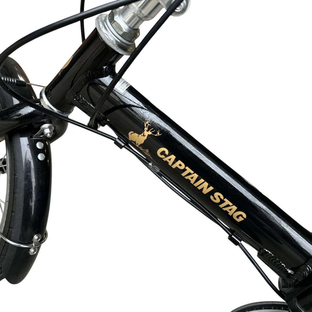 美品キャプテンスタッグ 折りたたみ自転車 アルミ 軽量 16インチ ブラック