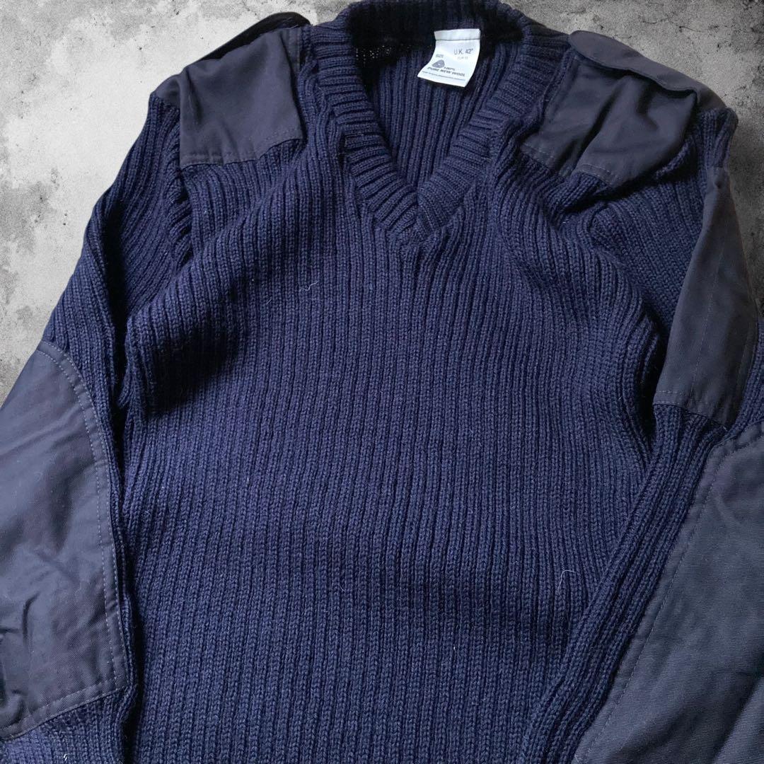 UK製 イギリス軍 ウールコマンドセーター リブニット y2kヴィンテージ