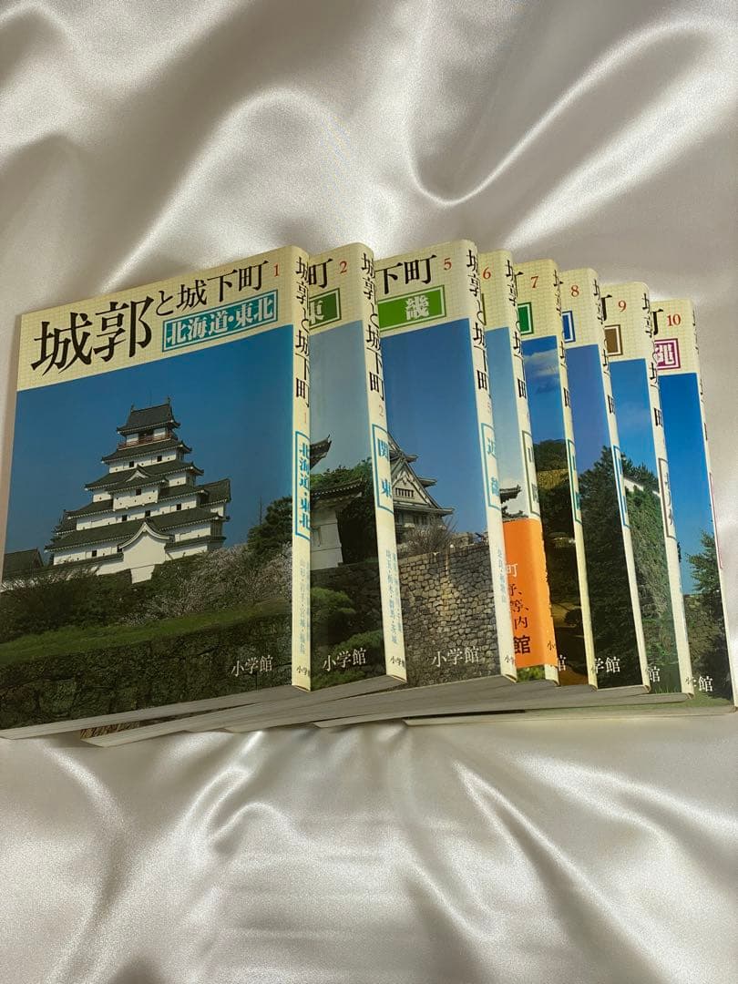日本の城の詳しい説明書　城郭と城下町の本　　　　８巻　写真付