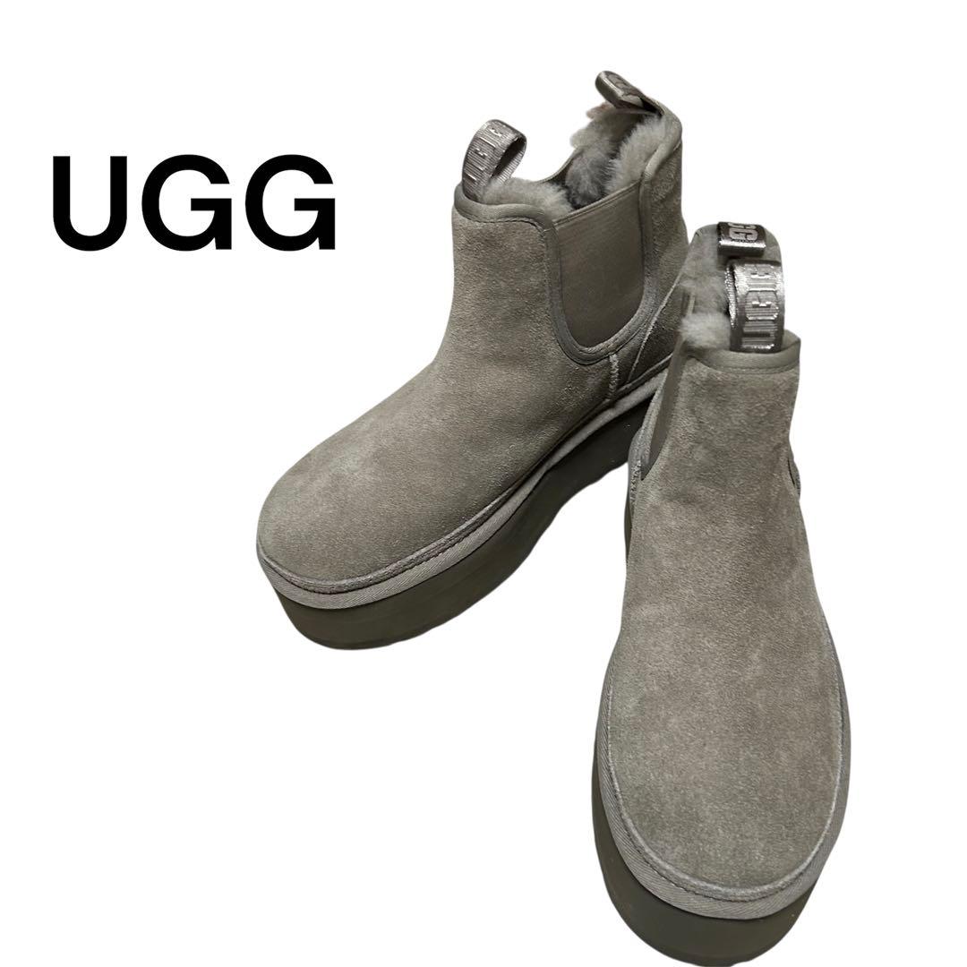 UGG 厚底ムートンブーツ、靴、レディース、サイドゴア