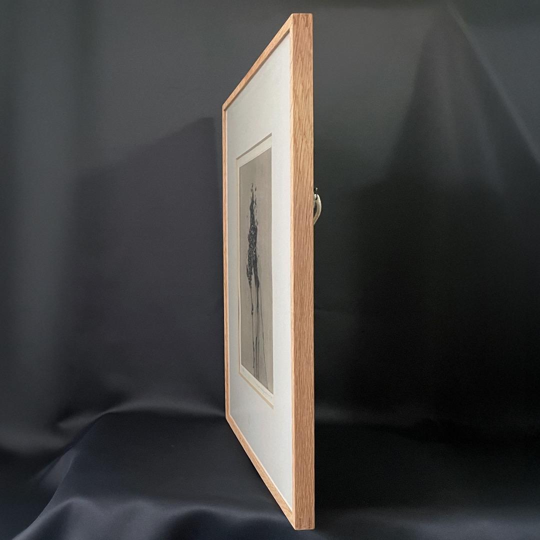 中林忠良「Position'80 野 l 」エッチング 額付 サイン 中古 美品