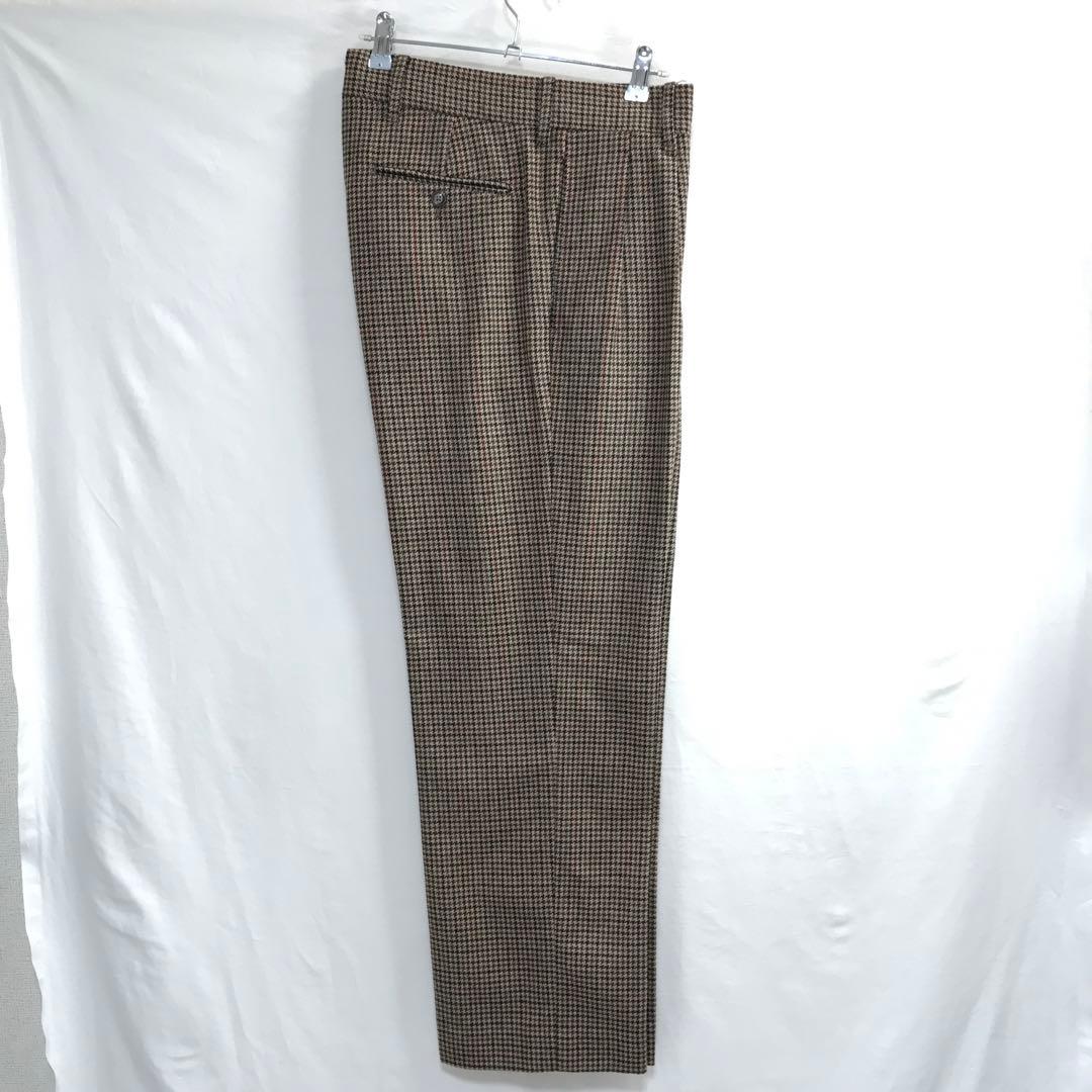 美品VIGANOヴィガーノ ガンクラブチェック スラックス 44イタリア製