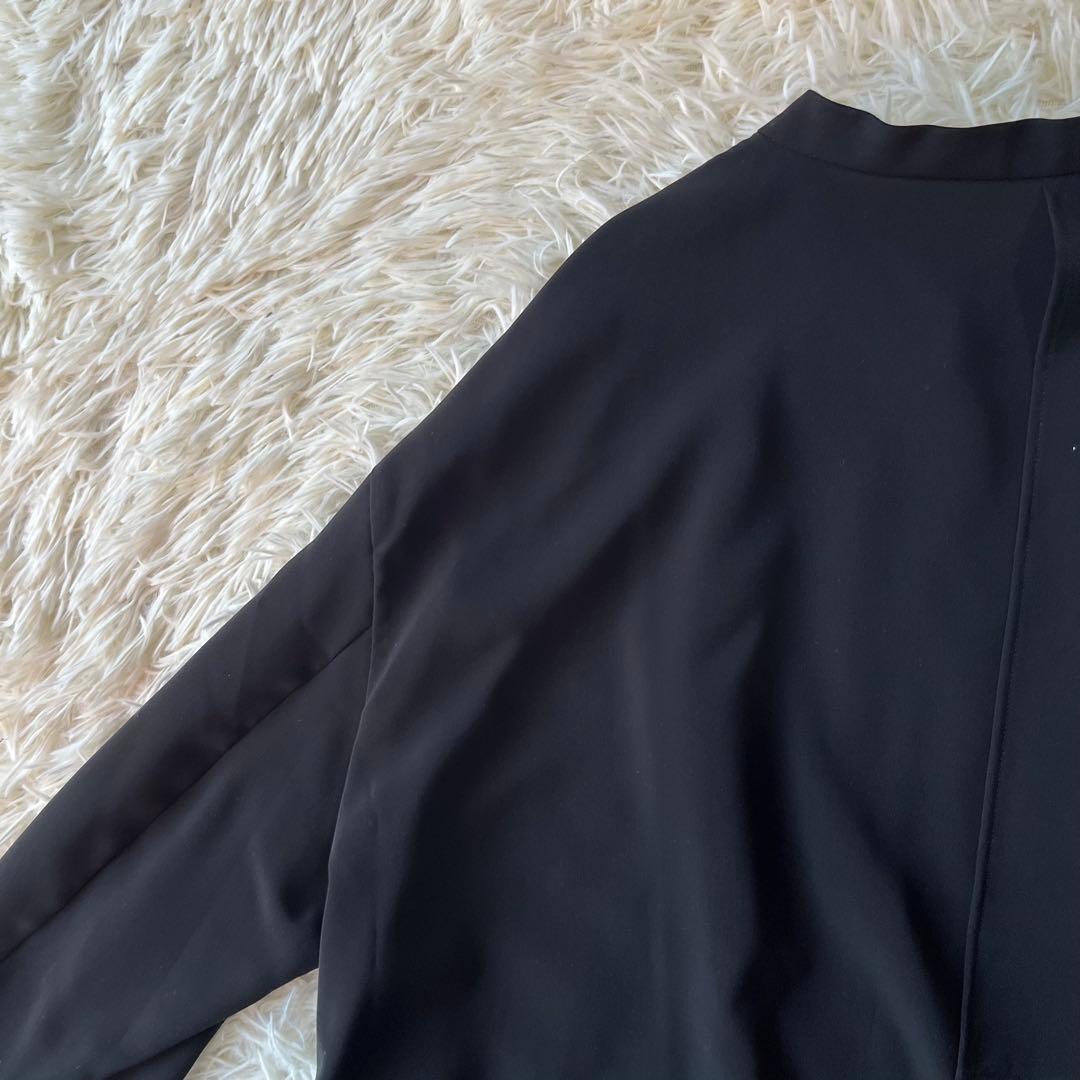 ADORE アドーア　ストレッチポプリン　黒　ブラウス　38 ゆったり