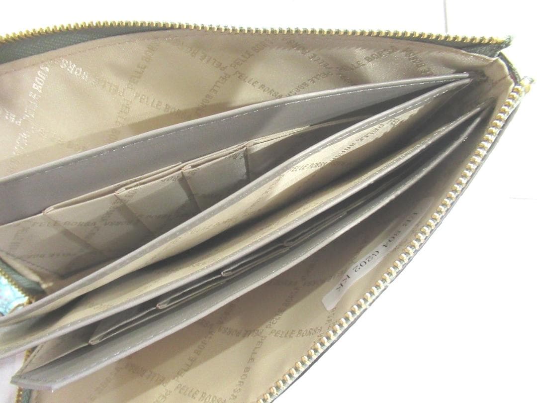 ペレボルサ (PELLE BORSA)L字ファスナー長財布Flora 6202