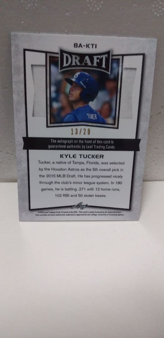 スポーツ選手 leaf AUTHENTIC DRAFT SIGNATURE