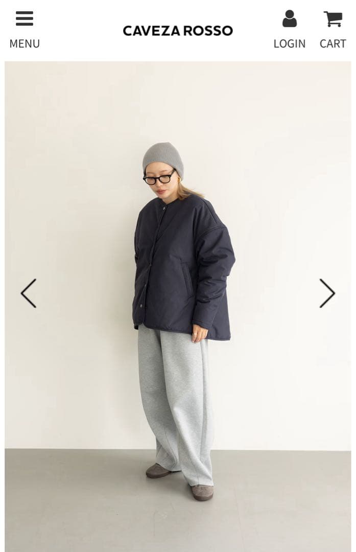 CAVEZA ROSSOテントブルゾンネイビー タグ付き