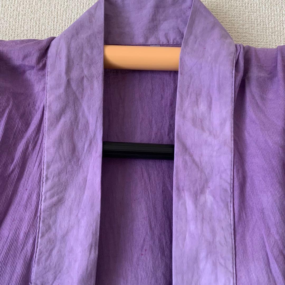 カラー半襦袢＆裾除けセット　パープル　新古品