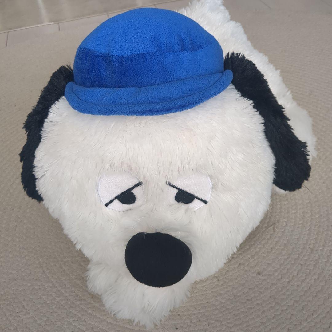 【SNOOPY オラフ】特大サイズ犬のぬいぐるみ 青い帽子付き全長約64cm