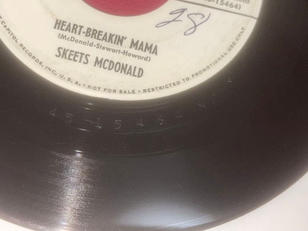 【極希少】1956年オリジナル盤Skeets McDonald プロモ 7インチ