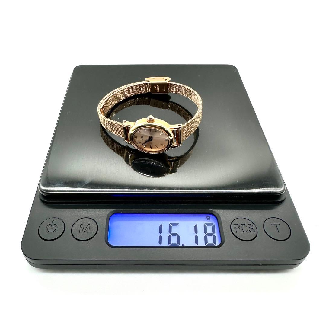 美品★ete★エテ★ピンクゴールド 腕時計 2Pダイヤ オーバルフェイス 限定品