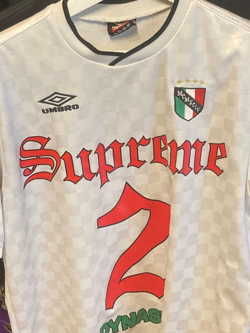 ウェア Supreme umbro soccer jersey S