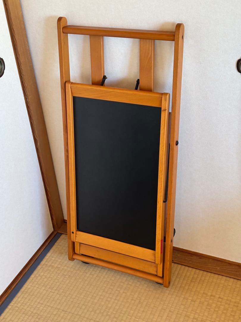 イタリア　木製　折り畳み　キッチンワゴン 黒色天板　ホッパペドレッティ