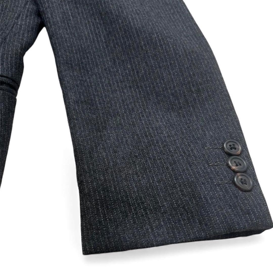 【美品】J. PRESS スリーピース スーツ グレー 毛 100% ストライプ