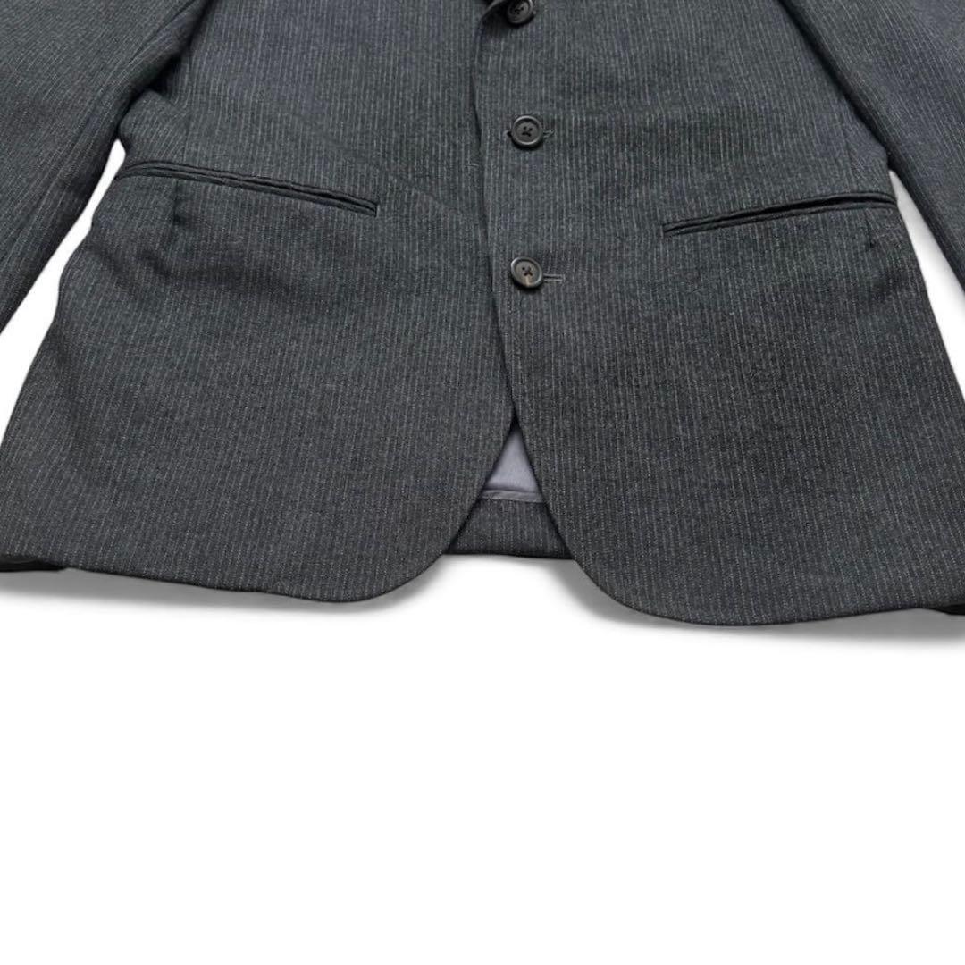 【美品】J. PRESS スリーピース スーツ グレー 毛 100% ストライプ