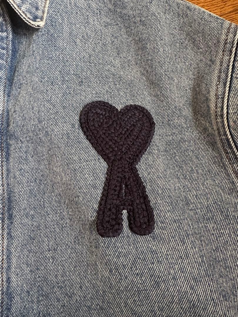 AmiParisデニムブルー クロップドジャケット